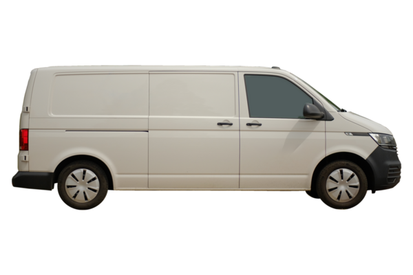 Kargo Kargo Van Tarafı Görünümü Şeffaf Arkaplanda İzole Edildi