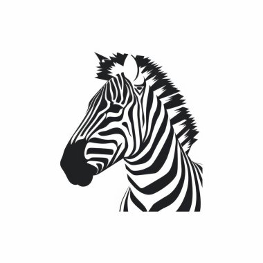 Zebra hayvan logosu vektör çizimi