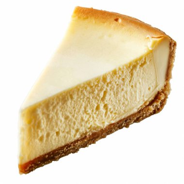 Cheesecake beyaz arkaplanda izole edildi