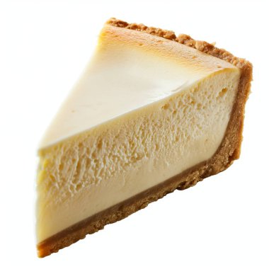 Cheesecake beyaz arkaplanda izole edildi