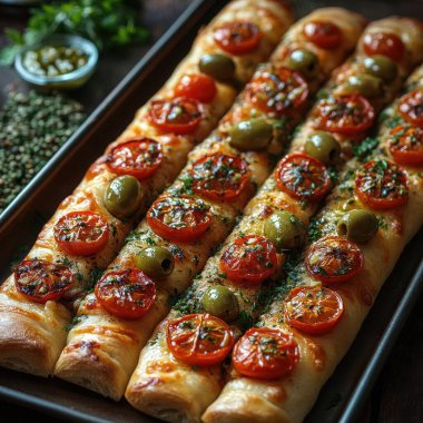 Peynirli ve domatesli ev yapımı İtalyan pizzası.