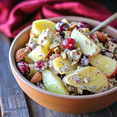 Meyve, ceviz, nar ve fındıklı sağlıklı salata.