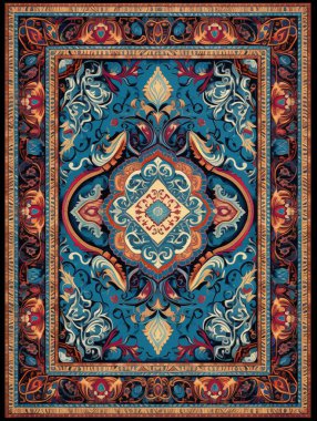 Halı banyosu ve Rug Boho tarzı etnik tasarım desenleri.