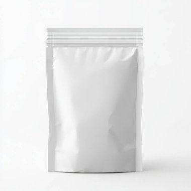 blank white paper bag for food or drink on white