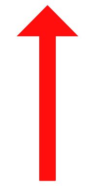 Kontur vektör simge yukarı ok