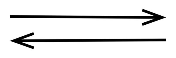 Long Arrow Vector Icon. Black Horizontal Pointer. Arrow icon. EPs 10.