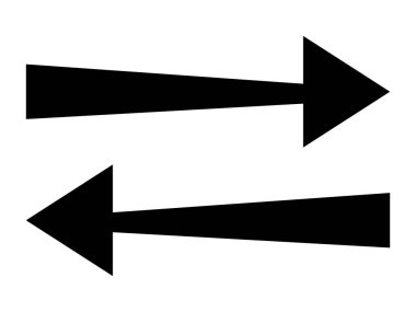 Sağ ve sağ ok vektör simgesi seti. 