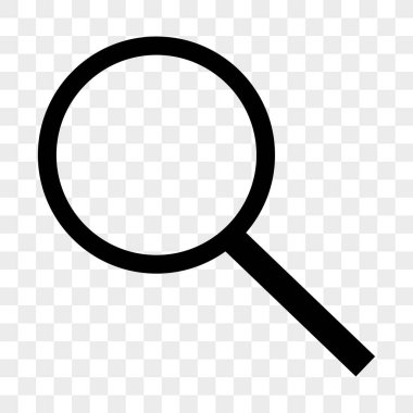 Büyüteç. Basit bir ikon. Büyüteç simgesi. Büyüteç. Beyaz arkaplanda vektör illüstrasyonu