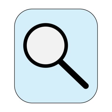 Büyüteç simgesi beyaz arkaplanda izole edilmiş. Ara, ara, yakınlaştır, yakınlaştır