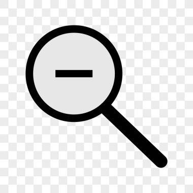 Büyütme cam vektör simgesi şeffaf arkaplanda izole edilmiş, vektör büyütme