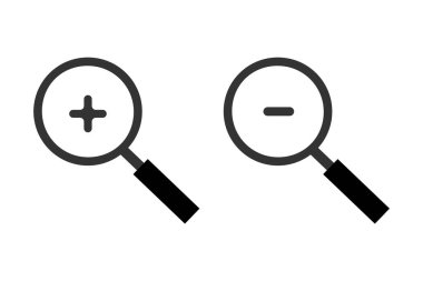 vektör büyüteç seti, arama camı, büyüteç ve büyüteç.