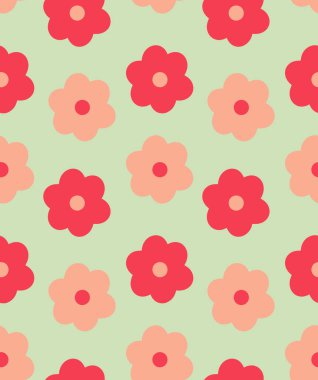 Çok renkli ve büyük Marimekko çiçekli dikişsiz tasarım, çiçek, marimekko, tekstil baskısı ve tüm tasarım deseni.