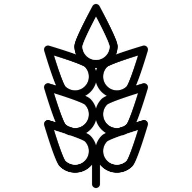 Buğday sembolü - İkon vektör sembolü çizimi için kullanılabilen ham buğday