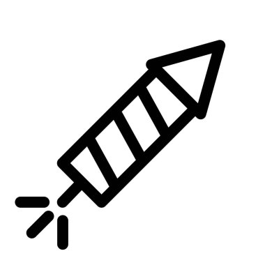 Yeni yıl simgesi - roket havai fişek simgesi