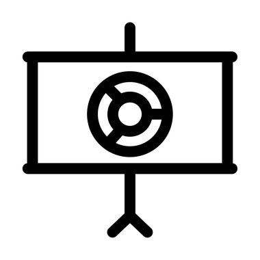 Büyüme sunum simgesi - Kar eden şirket büyüme vektörü çizimi sembolü