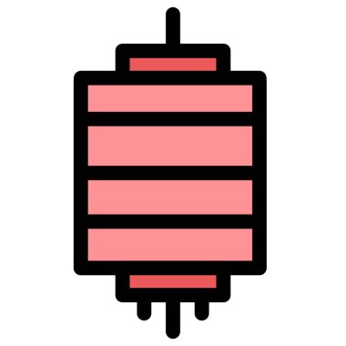 Çin feneri - temiz ve modern Çince veya Çin Yeni Yıl ikonu.