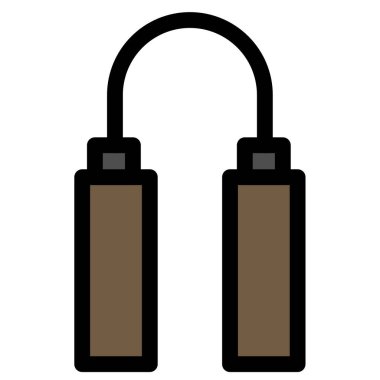 Nunchucks - temiz ve modern Çin ikonu.