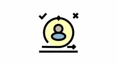 Modern Agile sprint dairesi animasyon simgesi - Çevik ve takım çalışması sembolü hareket tasarımı