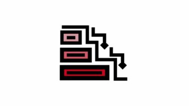 Modern proje yönetimi yapısı canlandırılmış simge - Çevik ve takım çalışması sembolü hareket tasarımı