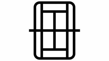 Modern tenis sahası animasyon simgesi - Spor sembolü tasarımı