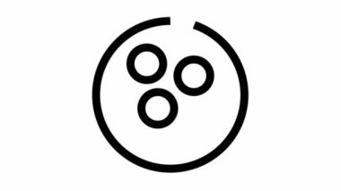 Modern bowling topu animasyon simgesi - Spor sembolü tasarımı