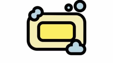 Köpük ikonlu modern temiz sabun - Banyo ve hijyen tasarımı