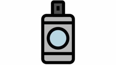 Modern temiz sprey animasyon ikonu - Banyo ve hijyen tasarımı