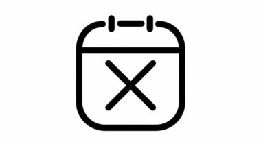 Takvim, toplantı simgesi canlandırmasını iptal et - Temel temel simge hareket tasarımı