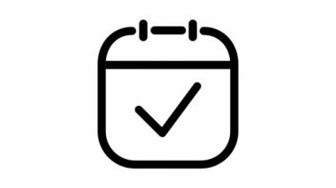 Takvim, toplantı simgesi canlandırmasını doğruladı - Temel temel ikon hareket tasarımı