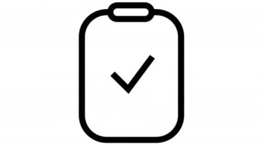 Onaylama simgesi canlandırmalı pano - simge hareket tasarımı