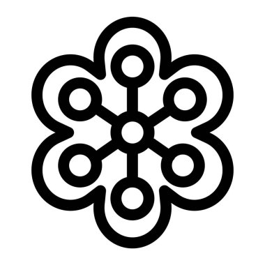 Çiçek - temiz ve modern Çin ikonu.