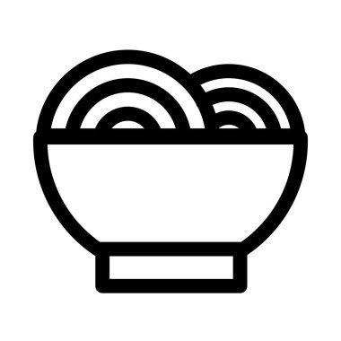 Bir kase erişte çorbası. Temiz ve modern Çin ikonu..