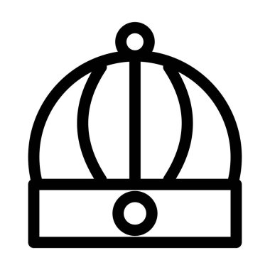 Geleneksel Çin şapkası - temiz ve modern Çin ikonu.