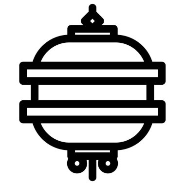 Çin feneri - temiz ve modern Çin ikonu.