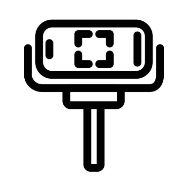 Bir telsiz üzerinde akıllı telefon - temiz ve modern fotoğrafçılık ve video ikonu.