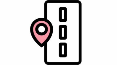 Modern GPS konumu pin canlandırılmış simge - navigasyon hareket tasarımı