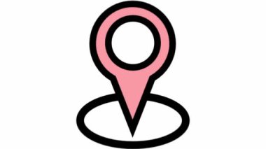 Modern GPS konumu pin canlandırılmış simge - navigasyon hareket tasarımı