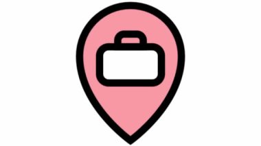 Modern GPS konumu pin canlandırılmış simge - navigasyon hareket tasarımı