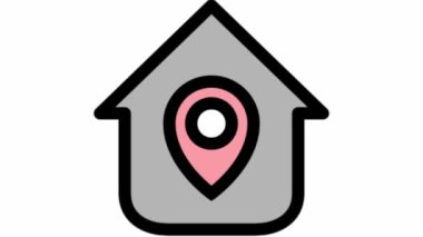 Modern GPS konumu pin canlandırılmış simge - navigasyon hareket tasarımı