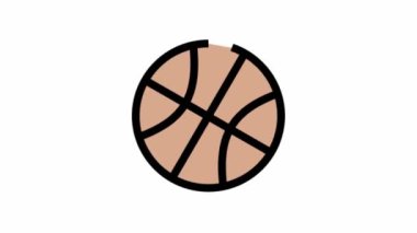 Modern basketbol animasyon ikonu - spor hareketi tasarımı