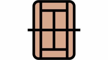 Modern tenis sahası animasyon simgesi - spor hareketi tasarımı