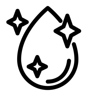 Temiz su ikonu sembolü - Bir şeyi vektör illüstrasyonuyla temizleyen temiz su filtreleme veya su