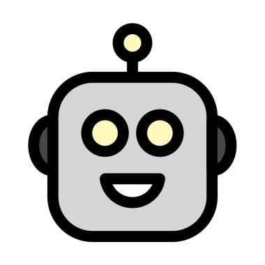 Robot sembolü - yapay zeka simgesi.