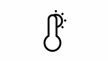 Sıcaklık - temiz ve modern hava ikonu hareket tasarımı.
