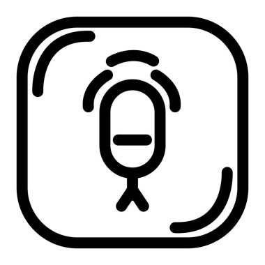 Modern UI UX - temiz ses mikrofon simgesi