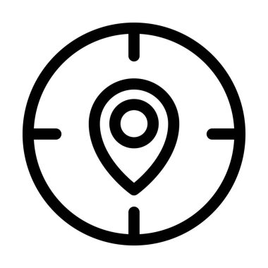 GPS konumu - modern GPS konumu veya navigasyon simgesi