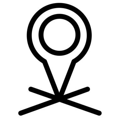 GPS konumu - modern GPS konumu veya navigasyon simgesi