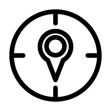 GPS konumu - modern GPS konumu veya navigasyon simgesi