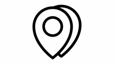 Modern Konum iğne hareketli simge - konum ve navigasyon hareket tasarımı