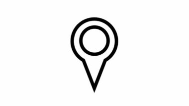 Modern Konum iğne hareketli simge - konum ve navigasyon hareket tasarımı